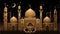 Islamic Ornamentation in Shiny Gold for Ramadan Kareem Celebration 2