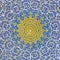 Islamic Persian Motif on Blue Tiles of a Mosque