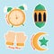 Islamic ramadan element collections in flat illustration