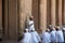 Islamic religious lecture inside the Ahmed Ibn Tulun Mosque in Cairo, Egypt