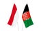 Islamic Republic of Afghanistan and Indonesia flags