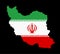 Islamic Republic of Iran vector map flag high detailed silhouette illustratio