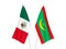 Islamic Republic of Mauritania and Mexico flags