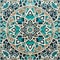 Islamic style geometric mosaic in a Moroccan style pattern, decorative zellige tiles, generative ai