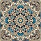 Islamic style geometric mosaic in a Moroccan style pattern, decorative zellige tiles, generative ai