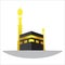 Islamic vector design kaaba in Mecca icon for Hajj  Vector illustration