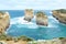Island Archway. Scenic lookout in The Great Ocean Road.