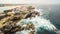 Island Baleal naer Peniche on the shore of the ocean in west coast of Portugal