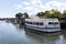 Island Beach Ferry Docked in Greenwich Harbor in Greenwich Connecticut during Summer