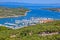 Island of Cres bay sailing marina aerial view