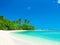 Island Dreams: Idyllic Beachscape with Tropical Island