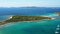 Island of Dugi Otok in Croatia, aerial seascape