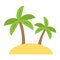 Island flat icon, travel and tourism, palm trees