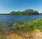 Island on French Lake at the beach in Quetico Provincial Park