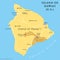 Island of Hawaii, Big Island, political map