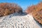 Island of Hiddensee, off the Baltic coast of Northern Germany, sandy entrance to the beach via seaside dunes