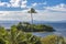 The island of Hispaniola, Dominican Republic. View from the island of Cayo Levantado to the Gulf of Samana