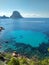 The island of ibiza with sea view. cala d`hort and Es Vedra