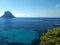 The island of ibiza with sea view. cala d`hort and Es Vedra