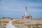 Island of Klein Curacao in the Caribbean near the Island Curacao with the red lighthouse , small island Curacao