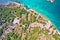 Island of Krk Fulfinum Mirine basilica ruins near Omisalj aerial view