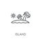Island linear icon. Modern outline Island logo concept on white
