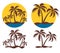 Island Logos with a palm tree.