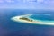 Island Maldives vacation paradise sea copyspace Maayafushi Resort aerial photo