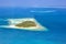 Island Maldives vacation paradise sea Embudu Resort aerial photo