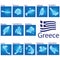 Island map on Greece vector illustration