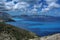 Island with nice clouds and seaside