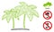 Island Palms Polygonal Web Vector Mesh Illustration