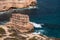 Island Rock at the cliffs of Kalbarri National Park, WA, Western Australia, Indian Ocean