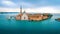 Island of San Giorgio Maggiore in Venetian Lagoon, Venice, Italy