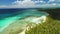 Island Saona in the caribbean sea, Dominican Republic, aerial drone view