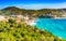 Island scenery on Majorca, beautiful bay coast of Camp de Mar
