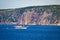 Island of Solta cliffs boat cruising