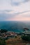 Island of Sveti Stefan, view from the church of Sveti Sava, at s