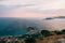 Island of Sveti Stefan, view from the church of Sveti Sava, at s