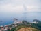 Island of Sveti Stefan, view from the church of Sveti Sava, at s