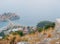 Island of Sveti Stefan, view from the church of Sveti Sava, at s