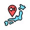 island tuna gps market color icon vector illustration