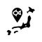 island tuna gps market glyph icon vector illustration
