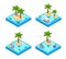 Island Vacation Isometric Set
