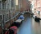 island of Venice with the navigable canal and the boats and the