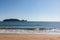 Island view from the beach on sunny day - Medes Islands