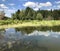 Island view in Elk Island National Park`s Astotin Lake in Alberta.