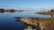 Island view  from Storlauvoya on the Atlantic road in More og Romsdal in Norway