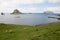 The islands Gasholmur and Tindholmur and Mykines on the Faroe I