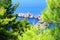Islands Grebeni and mediteranenan pine forest near Dubrovnik touristic destination, Croatia